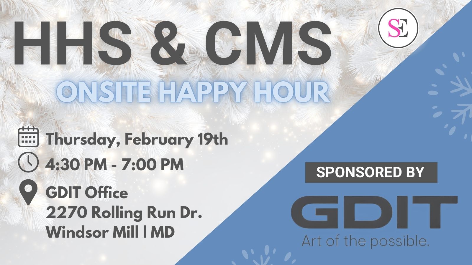 HHS & CMS Online Happy Hour (Cover Image with bees/honeycomb for National Honey Month)