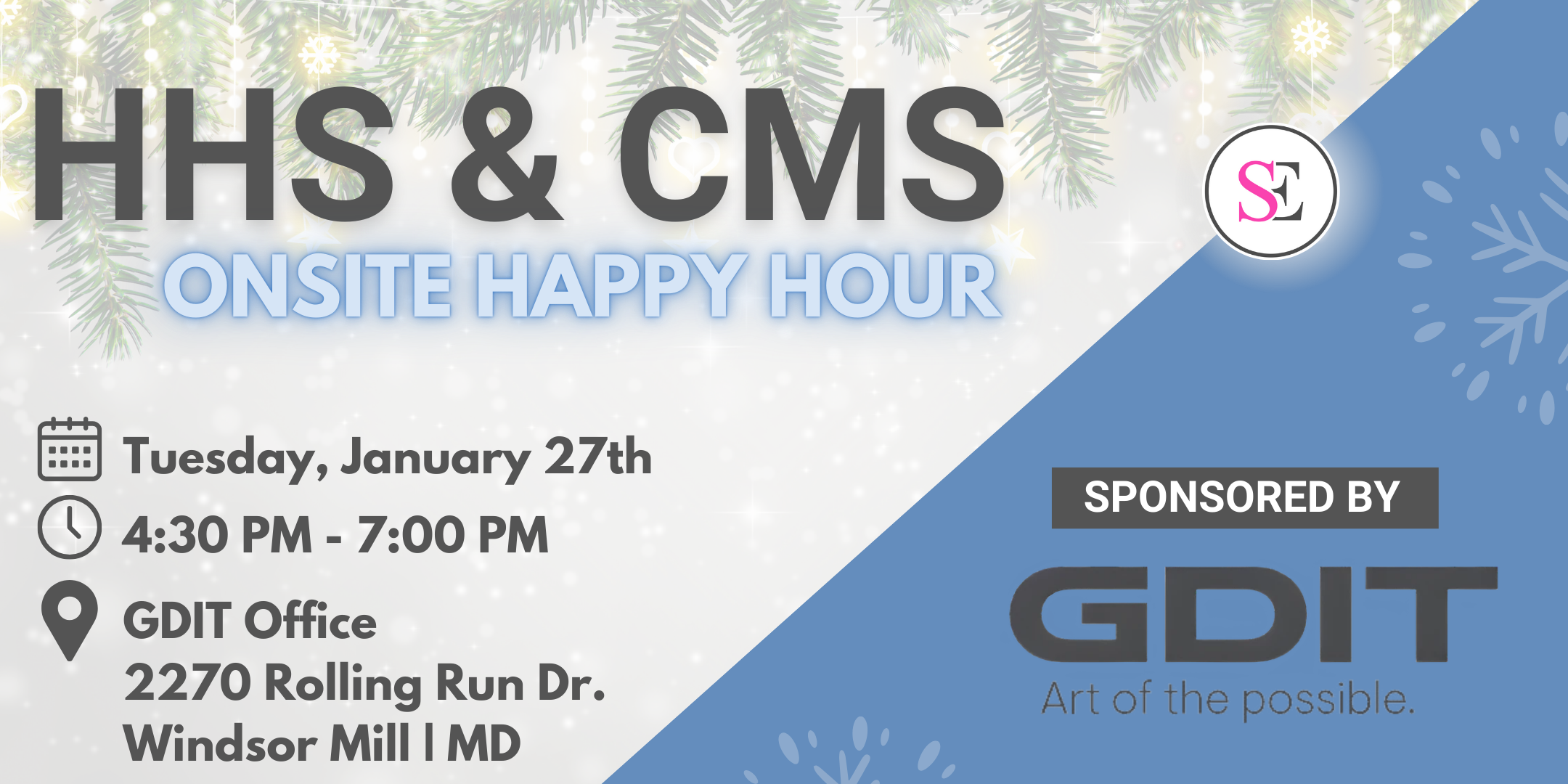 HHS & CMS Online Happy Hour (Cover Image with bees/honeycomb for National Honey Month)