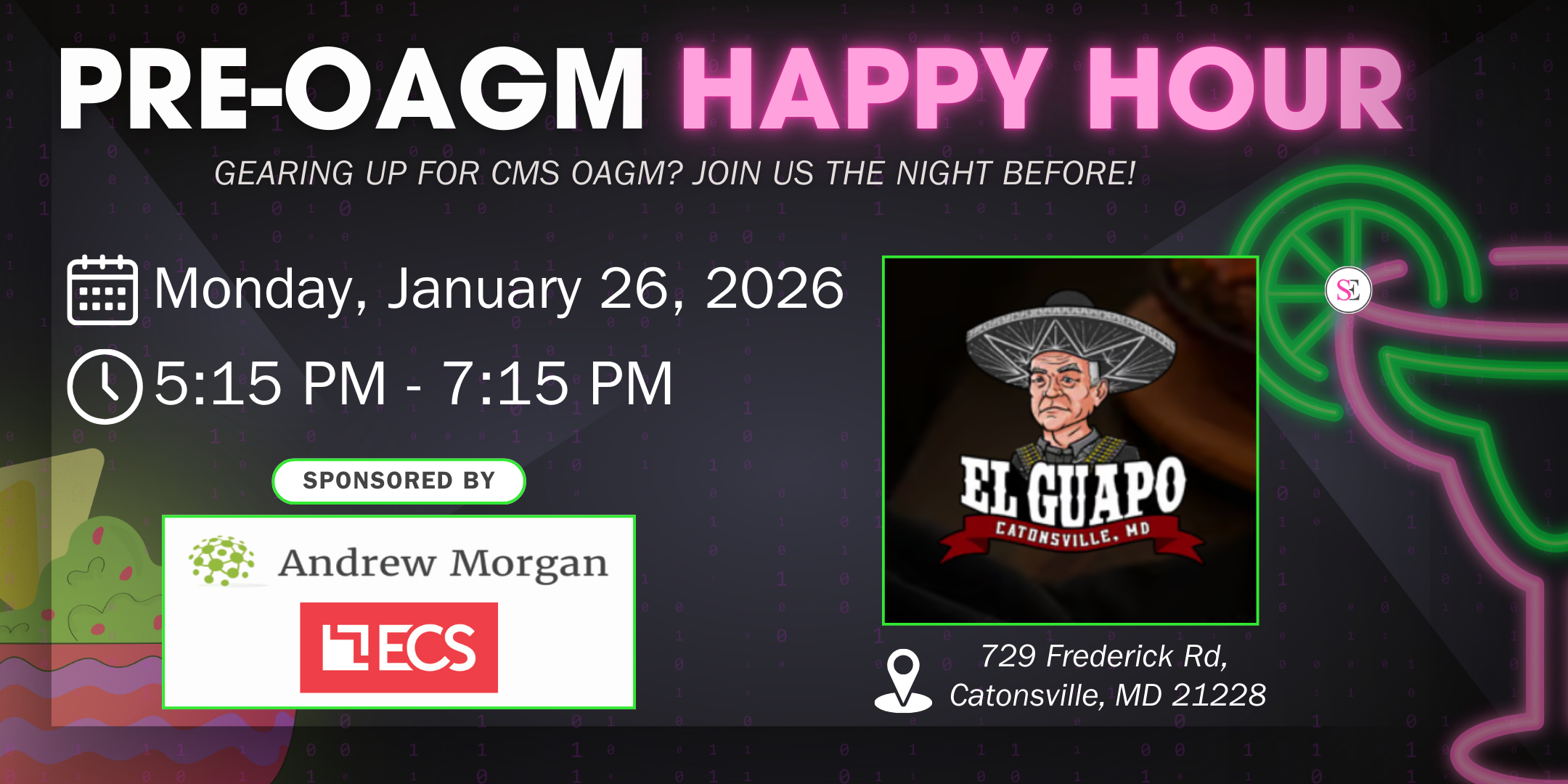 HHS & CMS Online Happy Hour (Cover Image with bees/honeycomb for National Honey Month)